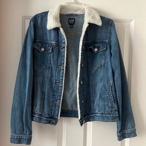Gap Denim Jacket with Teddy Fur Lining